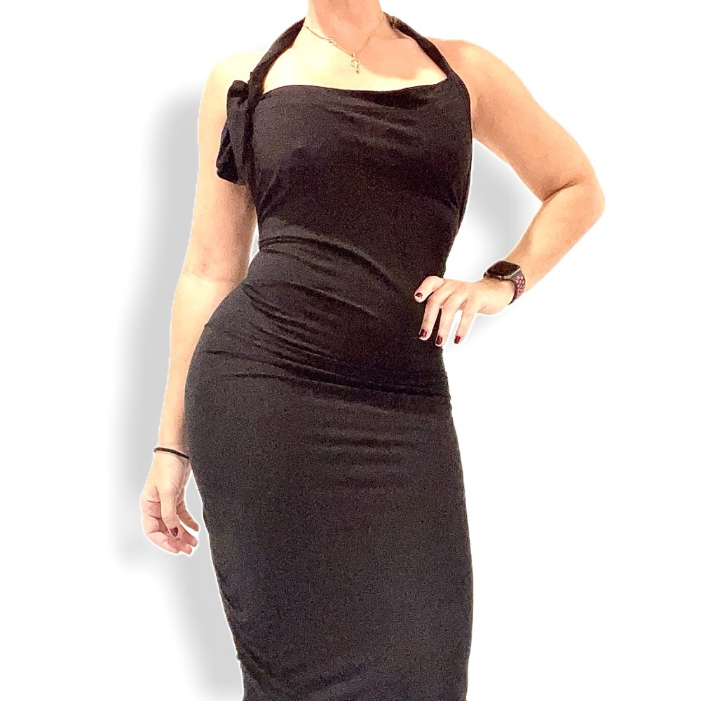 Vivianne Westwood Red Label Halter Asymmetrical Bodycon Dress